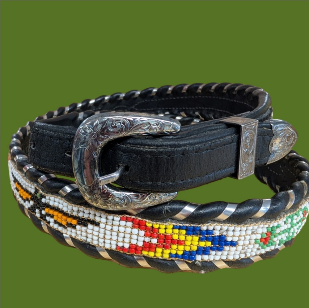 Circle Y Western Black Beaded Women's Belt
